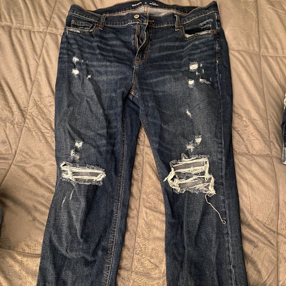 Old navy high rise boyfriend denim jeans size 14